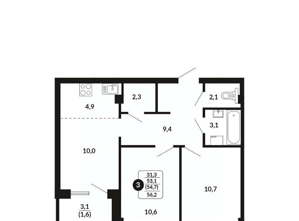 квартира г Киров р-н Ленинский проезд Хлебозаводской 2 фото 1