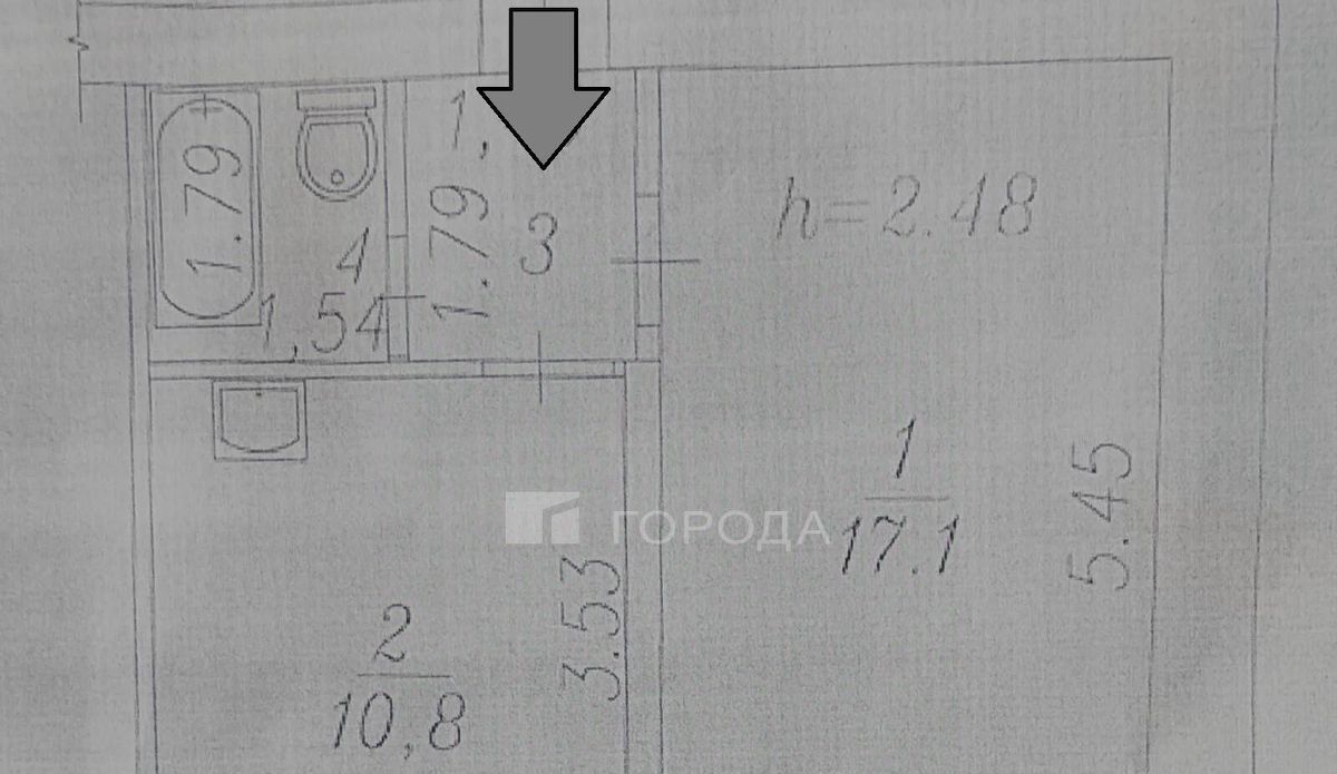 квартира г Новокузнецк р-н Центральный ул Покрышкина 16/1 фото 2