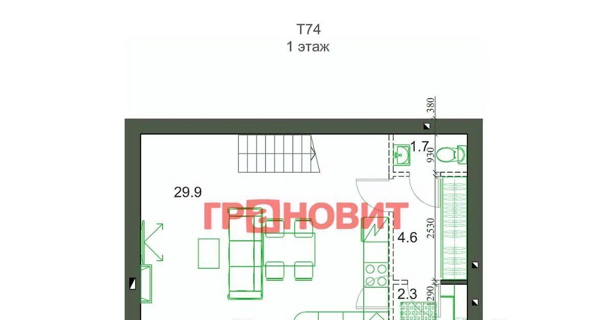 квартира р-н Новосибирский п Садовый р-н мкр Березки-3 Станционный сельсовет, 9 фото 12