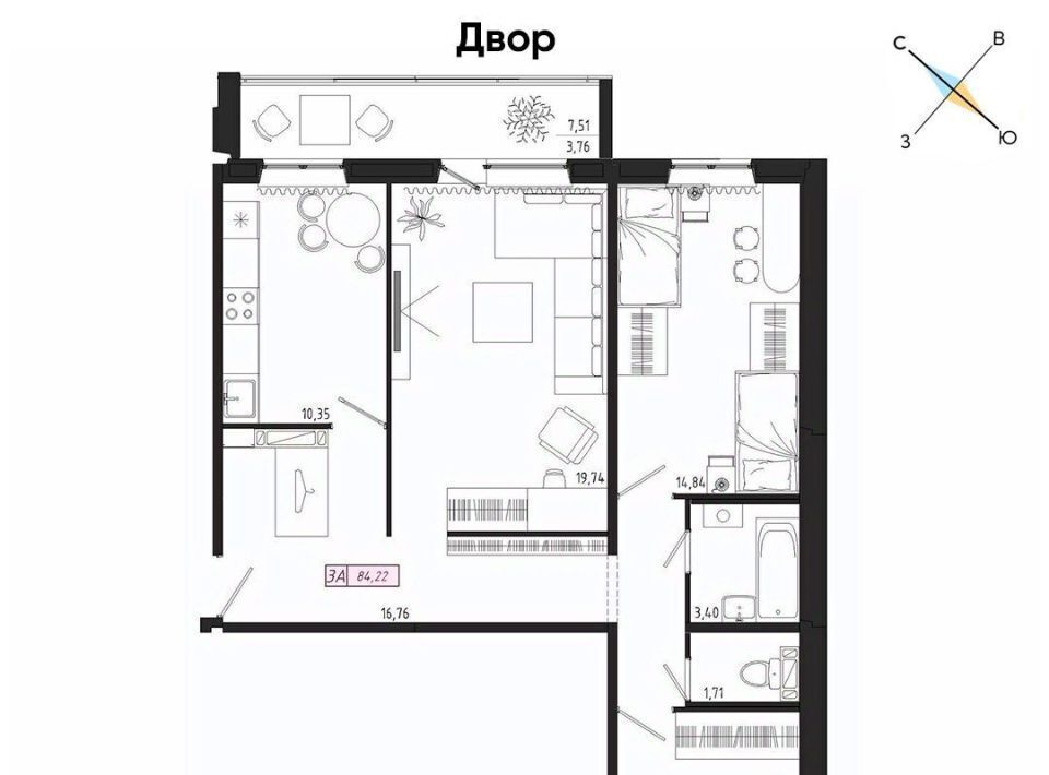 квартира г Томск р-н Октябрьский тракт Иркутский 193а фото 1