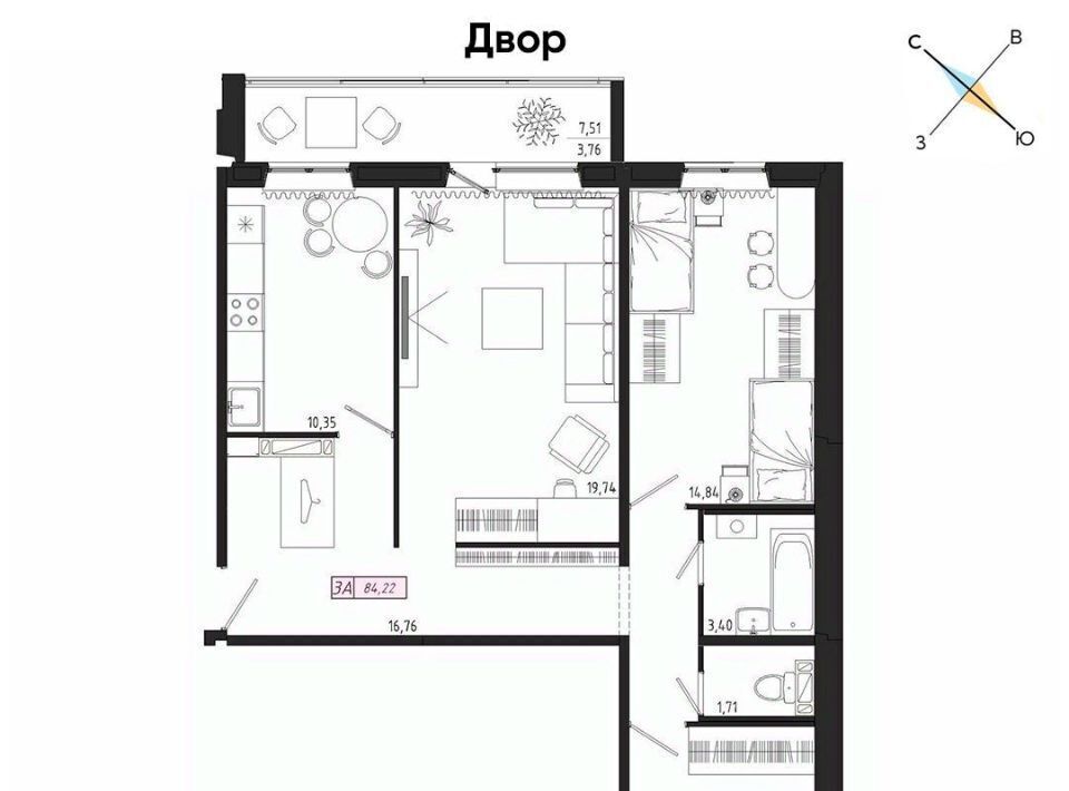 квартира г Томск р-н Октябрьский тракт Иркутский 193а фото 1