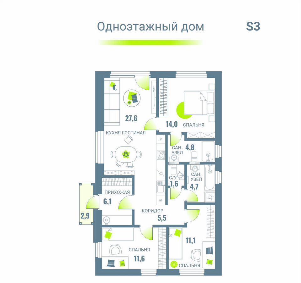 дом р-н Сосновский п Терема ЖК Город Л-Таун Кременкульское сельское поселение, Челябинск фото 2