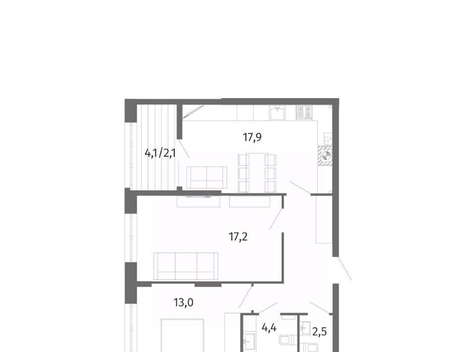 квартира г Калининград р-н Центральный ул Маршала Борзова 107 фото 3