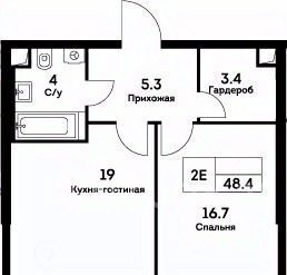 квартира г Москва метро Калужская ул Обручева 23к/3 муниципальный округ Обручевский фото 2