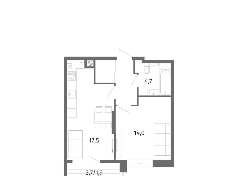 квартира г Калининград р-н Центральный ул Маршала Борзова 107 фото 3