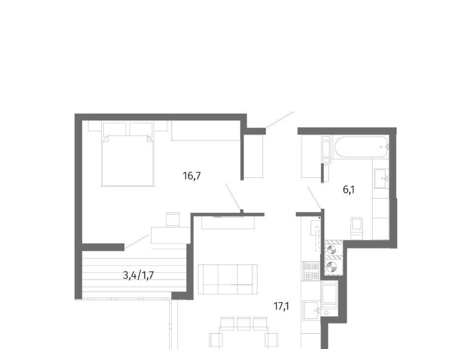квартира г Калининград р-н Центральный ул Маршала Борзова 107 фото 3