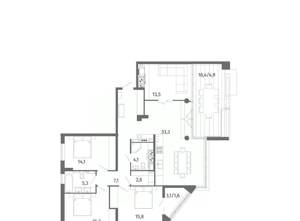 квартира г Калининград р-н Центральный ул Маршала Борзова 107 фото 3