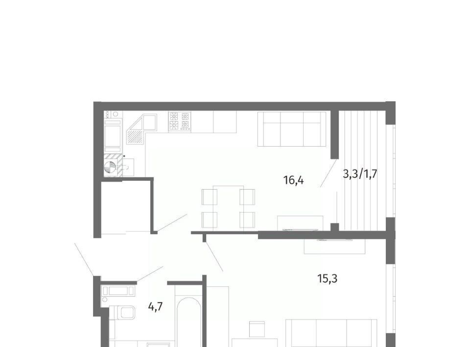 квартира г Калининград р-н Центральный ул Маршала Борзова 107 фото 3