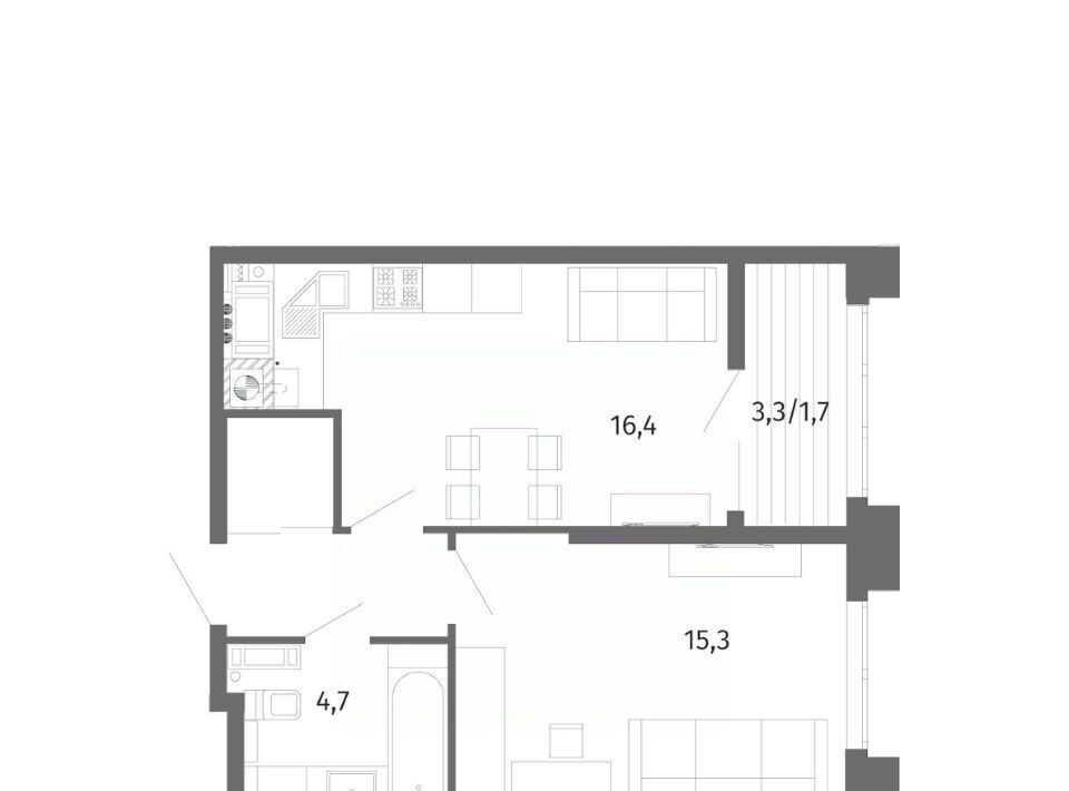 квартира г Калининград р-н Центральный ул Маршала Борзова 107 фото 3