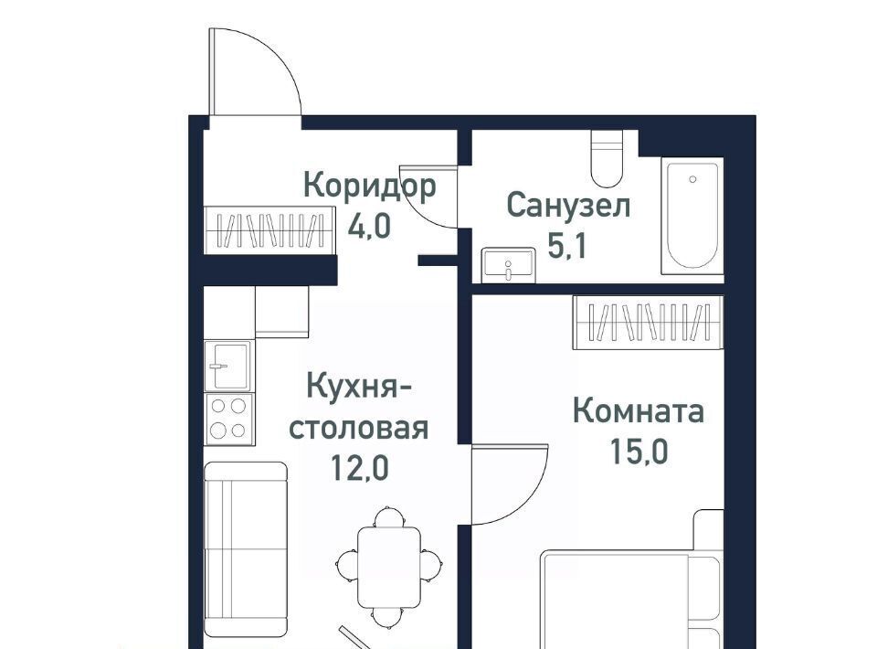 квартира р-н Сосновский п Западный Кременкульское с/пос, ул. Имени капитана Ефимова, 8 фото 1