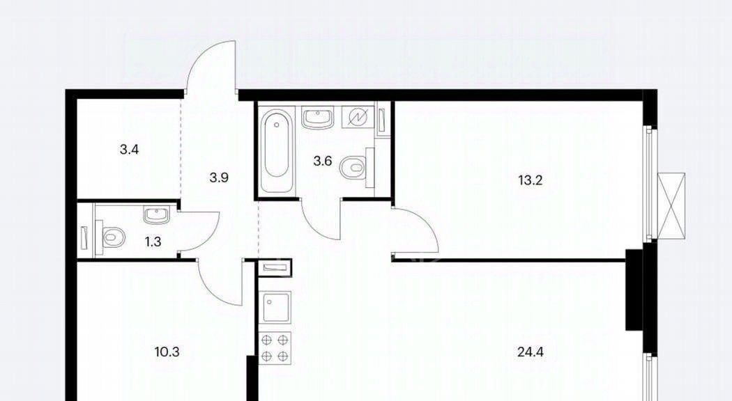 квартира г Москва метро Аминьевская ш Очаковское 5к/4 фото 2