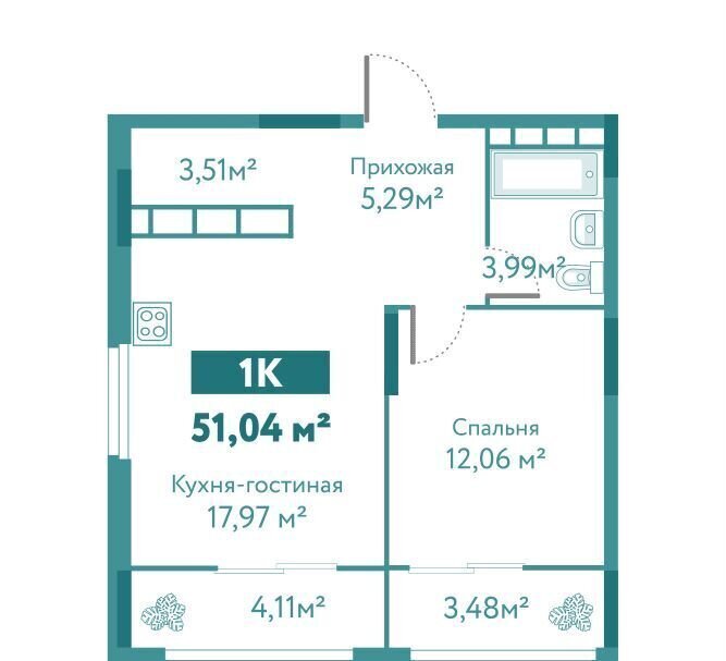 квартира г Тюмень р-н Ленинский ул Павла Никольского 14 фото 1