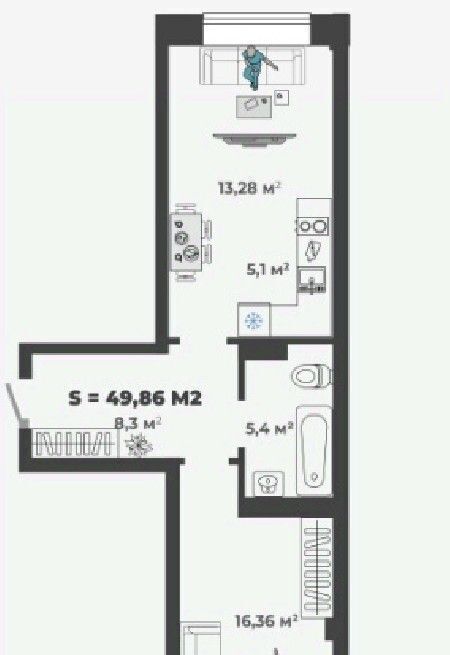квартира г Абакан ул Генерала Тихонова 5 фото 1
