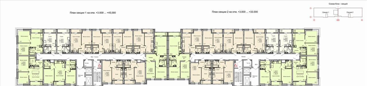 квартира г Волгоград р-н Кировский ул 64-й Армии 2 фото 2