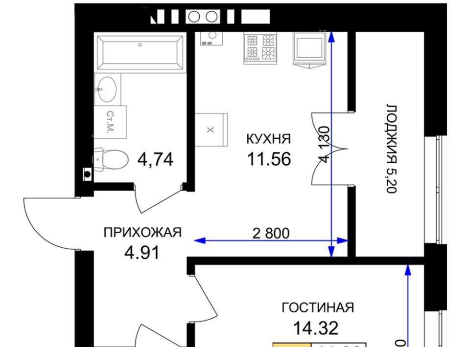 квартира р-н Гурьевский г Гурьевск ЖК «Включи» фото 1