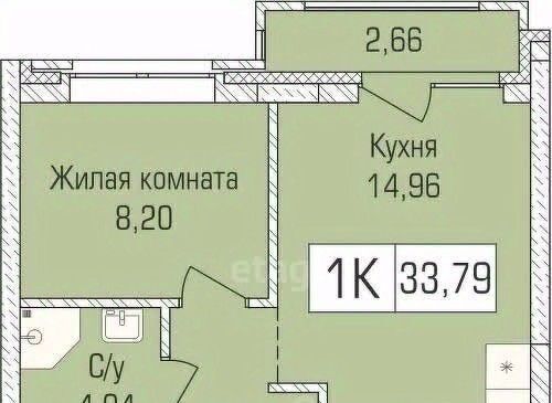 квартира г Новосибирск Заельцовская ул Василия Клевцова 3 фото 3