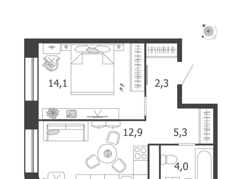 квартира г Москва метро ЗИЛ ЖК Шагал 3-я оч., к 3. 5 фото 1