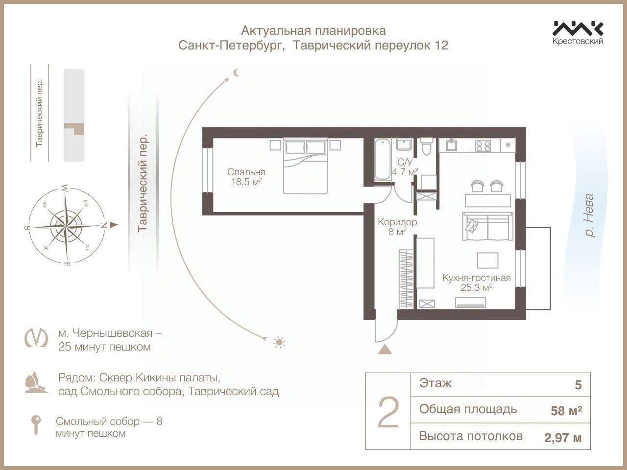 квартира г Санкт-Петербург п Шушары Центральный район пер Таврический 12 округ Смольнинское, Ленинградская область фото 2