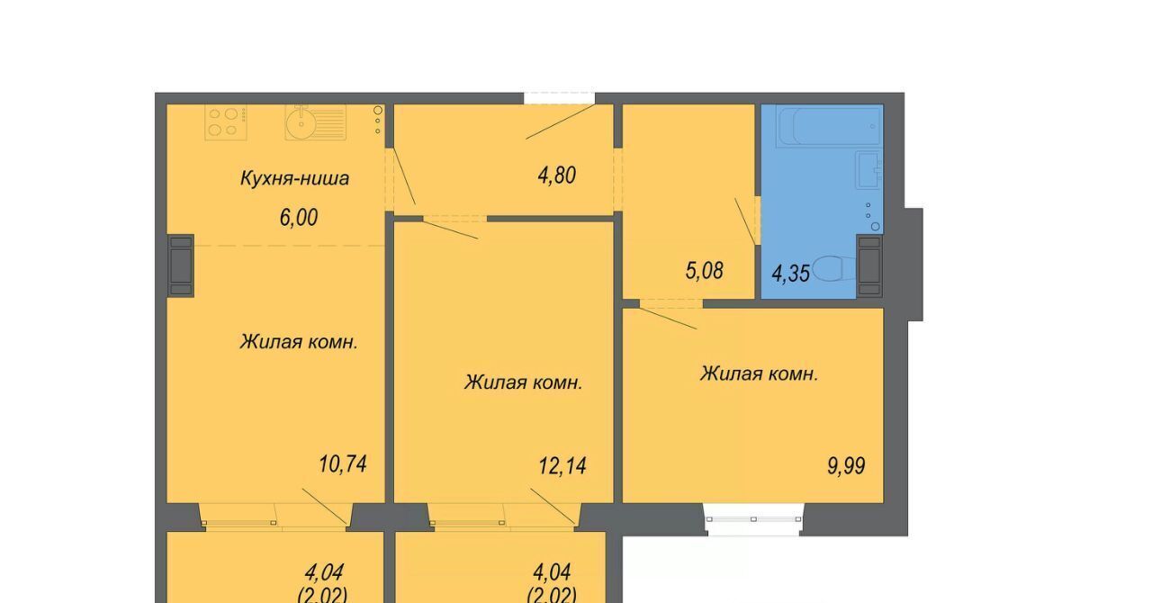 квартира г Хабаровск р-н Железнодорожный ул Совхозная 73/3 фото 1