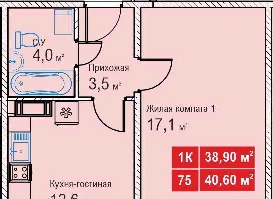 квартира г Нижний Новгород Парк культуры ЖК «Торпедо» 4 фото 1