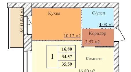 квартира г Ярославль р-н Дзержинский пер 2-й Норский 5 фото 16