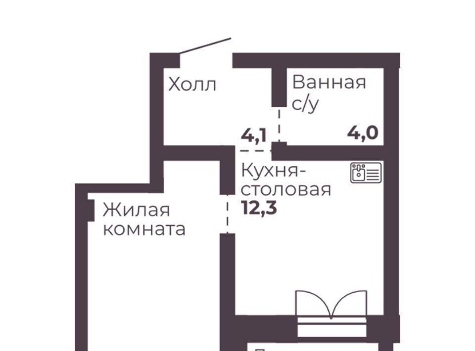 квартира г Челябинск р-н Тракторозаводский пр-кт Ленина 1 фото 1