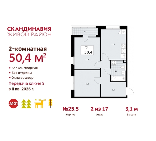 жилой район «Скандинавия» б-р Скандинавский 25/5 Сосенское, Бутово фото