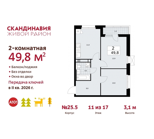 жилой район «Скандинавия» б-р Скандинавский 25/5 Сосенское, Бутово фото