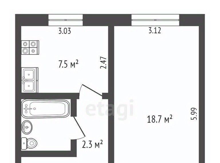 квартира г Новый Уренгой мкр Восточный 2/2 фото 2