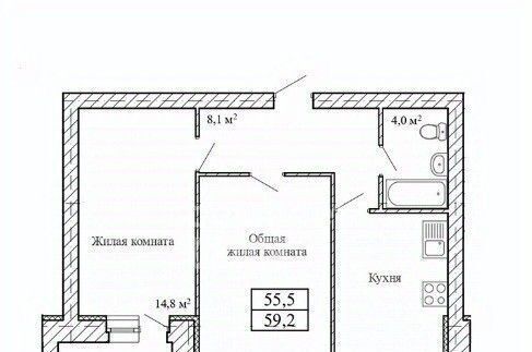 квартира д Крутые Выселки микрорайон Слобода пр-кт Космонавтов 1 ЖК «Звёздный» фото 2