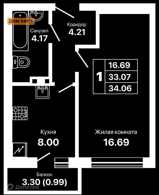 квартира г Евпатория пр-кт им.В.И.Ленина 25в/1 ЖК «Евпатория парк» городской округ Евпатория фото 4