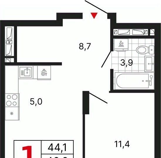 квартира г Екатеринбург р-н Кировский Динамо ул Владимира Высоцкого 7/3 фото 1