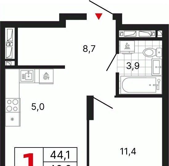 квартира г Екатеринбург Динамо ул Владимира Высоцкого 7/3 фото 1