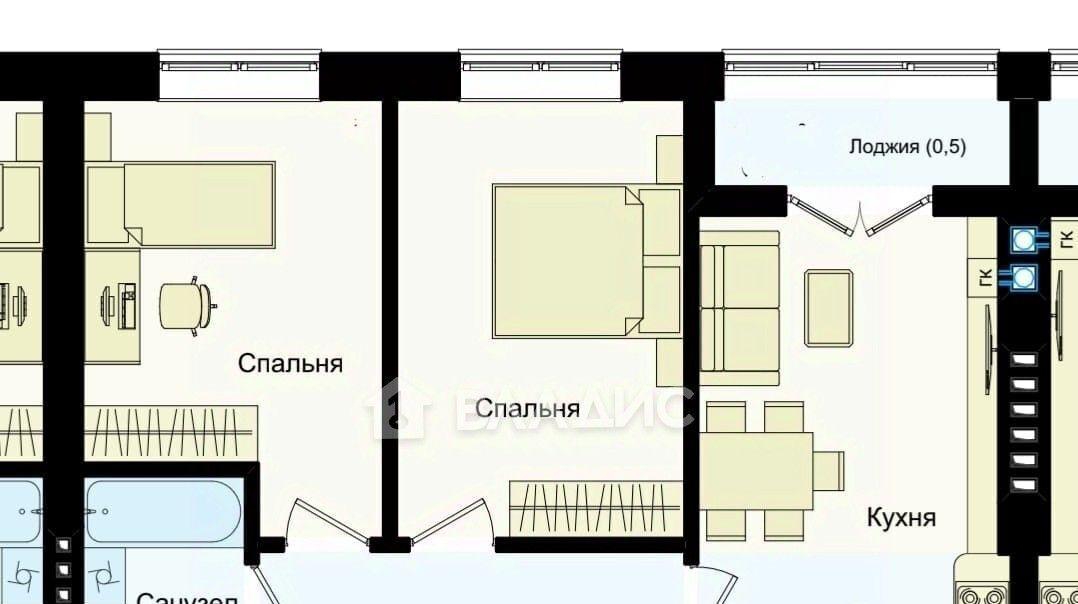 квартира г Калининград р-н Центральный ул Сержанта Мишина 83к/2 ЖК «На Пороге Счастья» фото 12