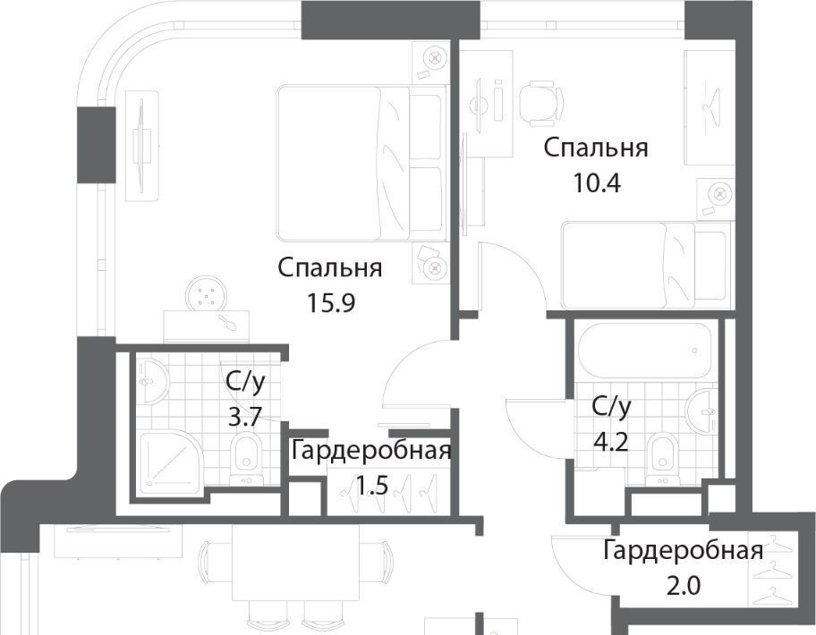 квартира г Москва метро Технопарк ЖК Нагатино Ай-Ленд к 1 фото 1