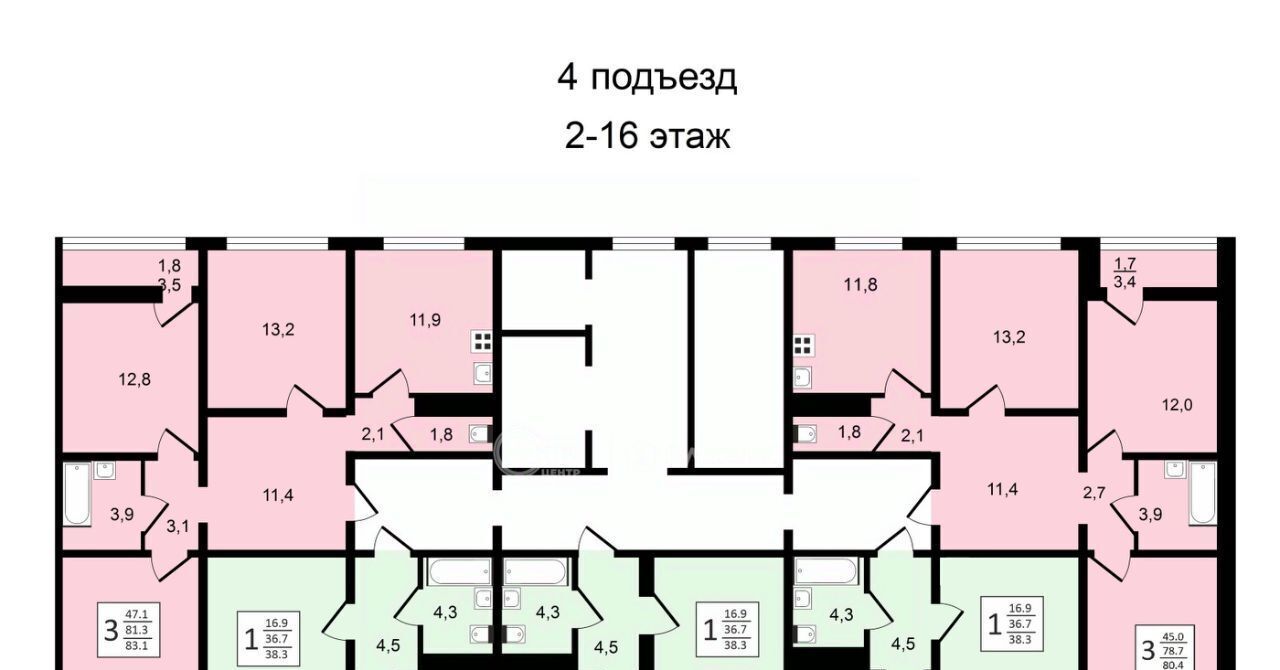 квартира г Воронеж р-н Центральный ул Пескова 8 фото 17