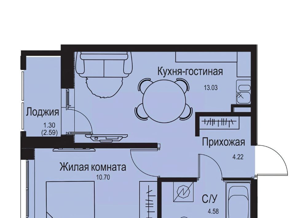 квартира р-н Всеволожский д Новосергиевка Заневское городское поселение, Улица Дыбенко фото 1