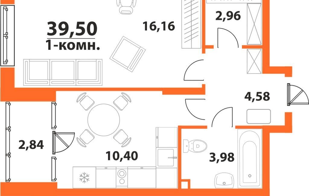 квартира г Ульяновск р-н Засвияжский 19-й микрорайон ЖК «‎Аквамарин 2» 1 фото 1