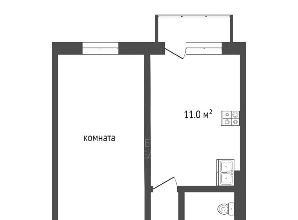 квартира г Тюмень р-н Центральный проезд Заречный 37к/2 фото 2