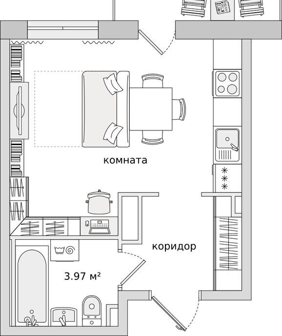 квартира р-н Всеволожский п Бугры ЖК Новые Горизонты Проспект Просвещения фото 1