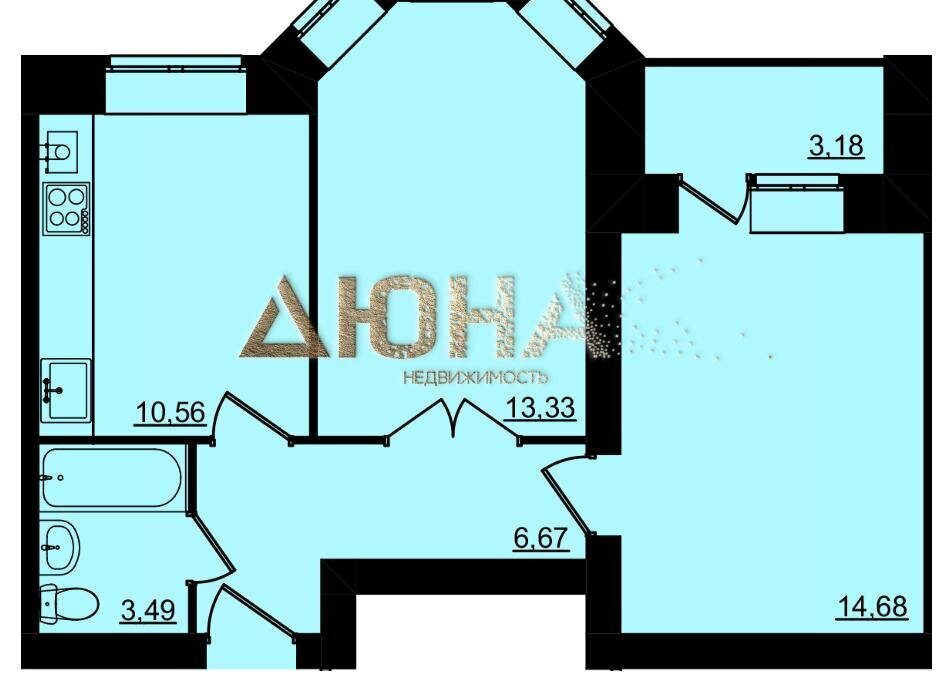 квартира г Кострома ул художников Шуваловых 1 фото 6