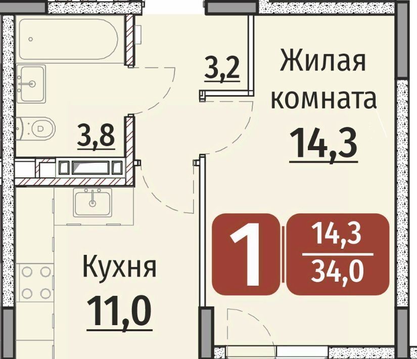 квартира г Чебоксары р-н Калининский ул Энергетиков поз 7 фото 1