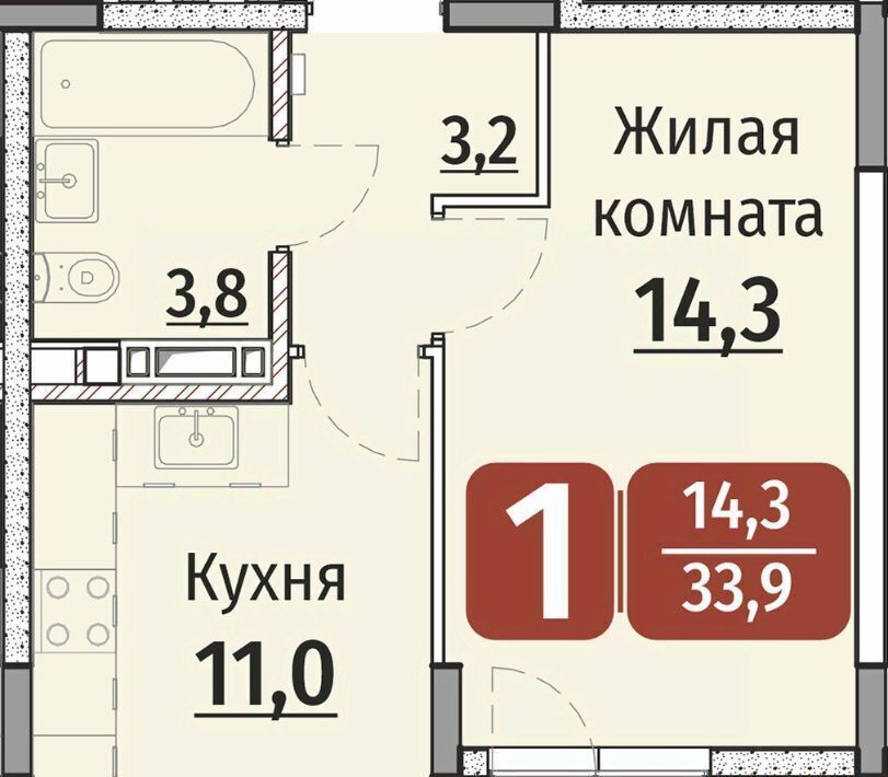 квартира г Чебоксары р-н Калининский ул Энергетиков поз 7 фото 1