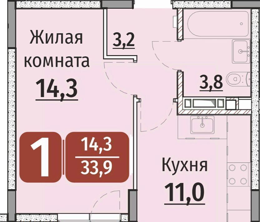 квартира г Чебоксары р-н Калининский ул Энергетиков поз 7 фото 1