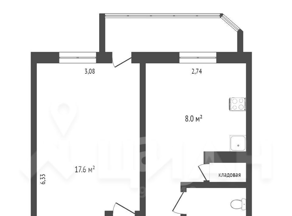 квартира г Санкт-Петербург метро Ладожская ул Коммуны 44к/1 фото 2