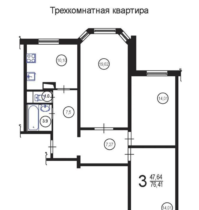 квартира г Москва метро Некрасовка ул Рождественская 23/33 фото 11