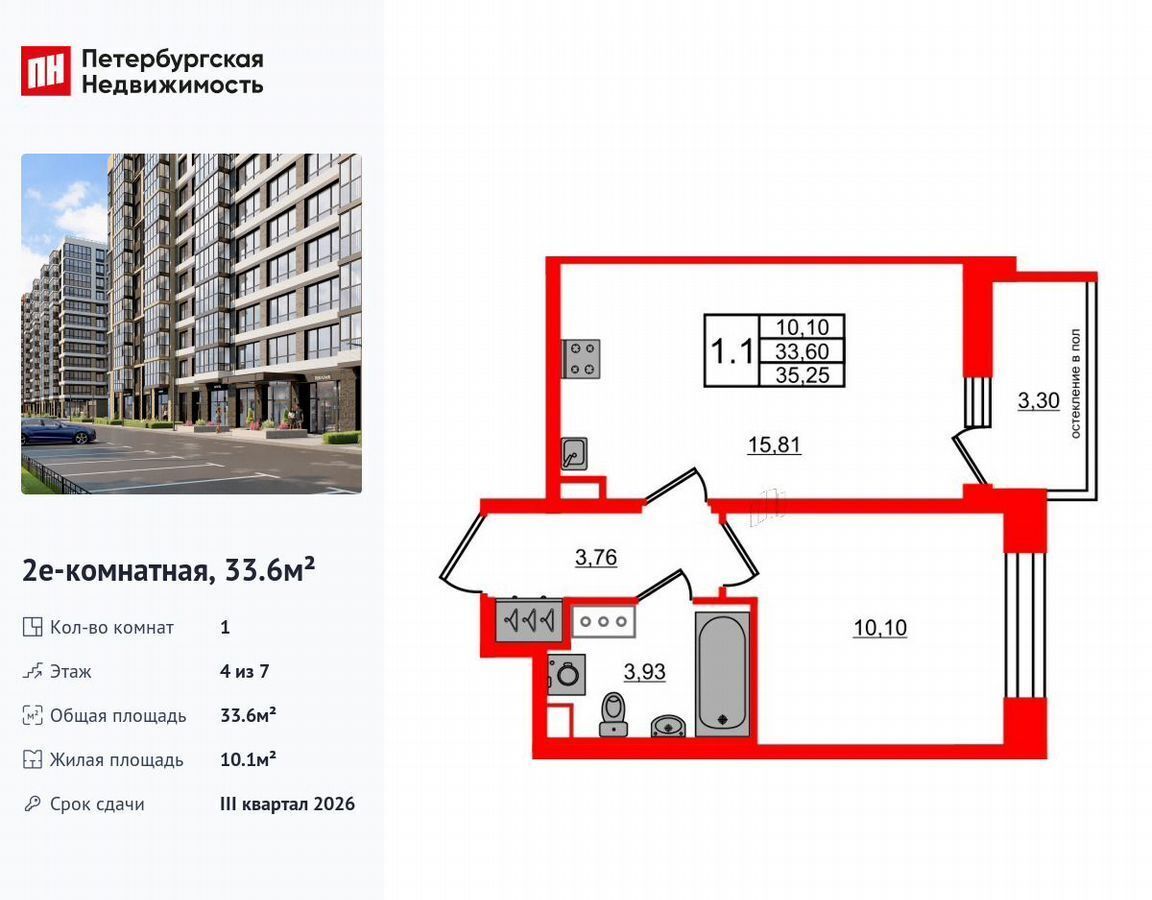 квартира г Санкт-Петербург метро Московская ул Кубинская 1/2 фото 1