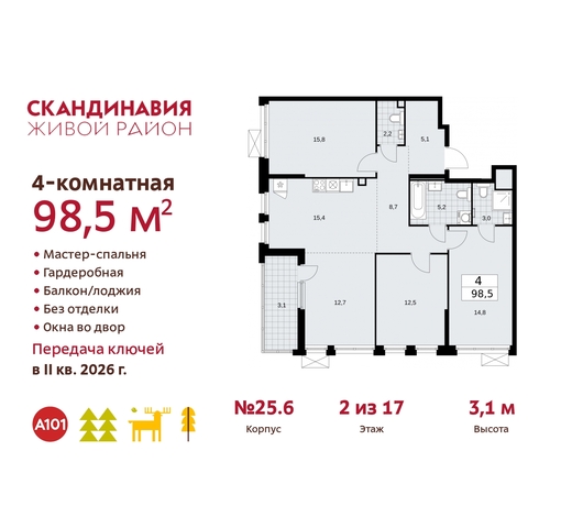 жилой район «Скандинавия» б-р Скандинавский 25/6 Сосенское, Бутово фото