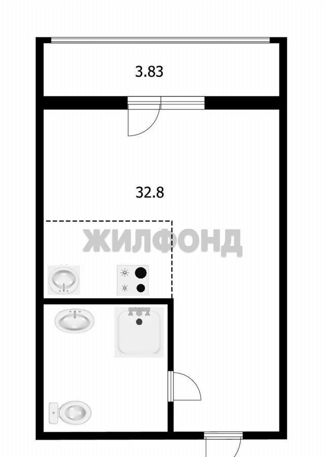 квартира р-н Мошковский п Октябрьский ул Согласия 4 Сокур фото 10