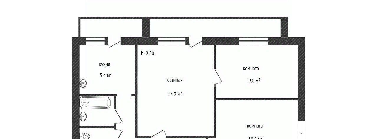 квартира г Ленинск-Кузнецкий ул Розы Люксембург 47 фото 2